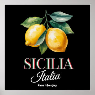 Sicilien Italien Stolta sicilianska färska italien Poster