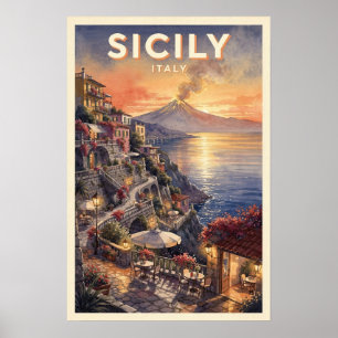 Sicilien Italien Vintage Resa Poster