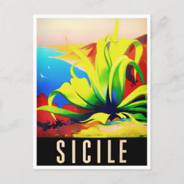 Sicilien Italien vintage resor Vykort