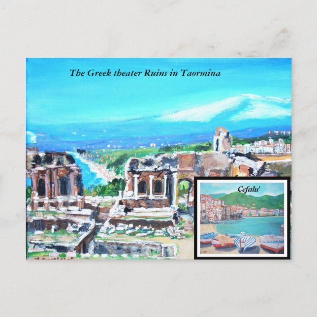 Sicilien, Italien - vykort (Framsida)