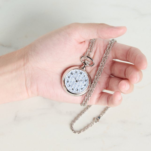 Sicilien italiensk rustik blå ränder armbandsur (Hand)