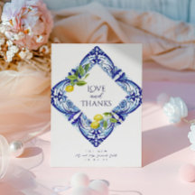 Sicilien Majolica - tackkort - Lemondesign