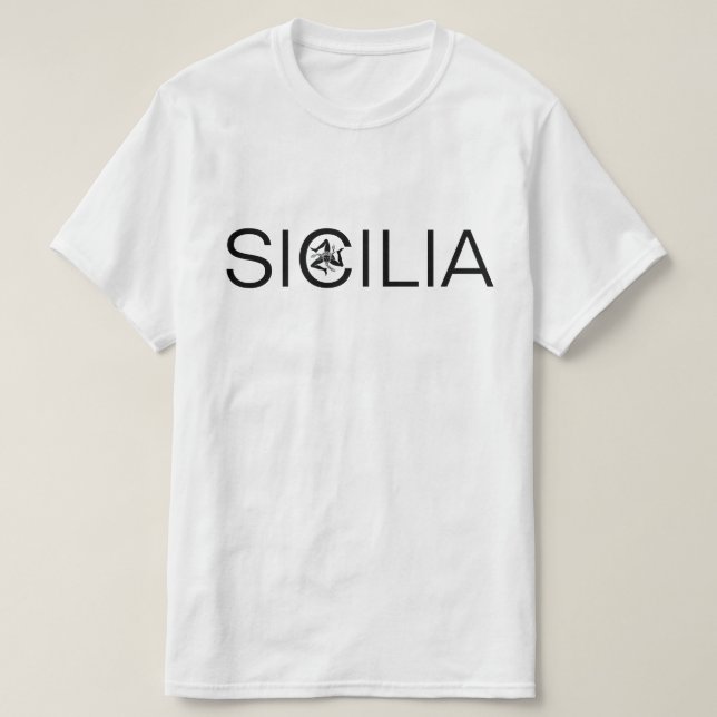 Sicilien och Trinacria T Shirt (Design framsida)