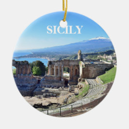 Sicilien Panoramisk jul Ornament