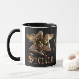 Sicilien / Sicilia Trinacria Personlig Presentmugg Mugg