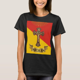 Sicilien / Siciliansk Kristus Kors T-Shirt
