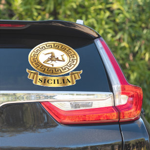 Sicilien Sicily Trinacria Symbol Klistermärken
