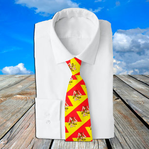 Sicilien Ties, mode Sicilian Flagga, företag Slips