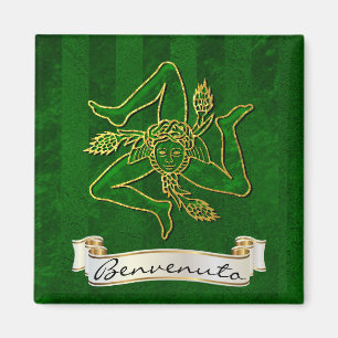 Sicilien Trinacria Benvenuto Magnet