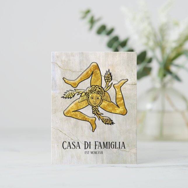 Sicilien Trinacria Ditt vykort (Stående Fram)