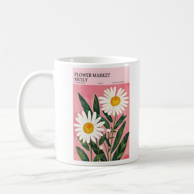 Siciliens blomstermarknad Poster Kaffemugg (Vänster)