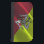 Siciliens flagga - galaxy s4 plånbok<br><div class="desc">Flagga Sicilien (Sicilien: Bannera dâ Sicilia; italienska: Bandiera della Sicilia) antogs för första gången 1282, efter det att Sicilianska vespers framgångsrika revolt mot kung Charles I på Sicilien. Denna flagga liknar Isle of Mans flagga. Översikt flagga kännetecknas av förekomsten av triskelion (trinacria) i mitten, (vingade) huvudet Medusa (Gorgon) och tre...</div>