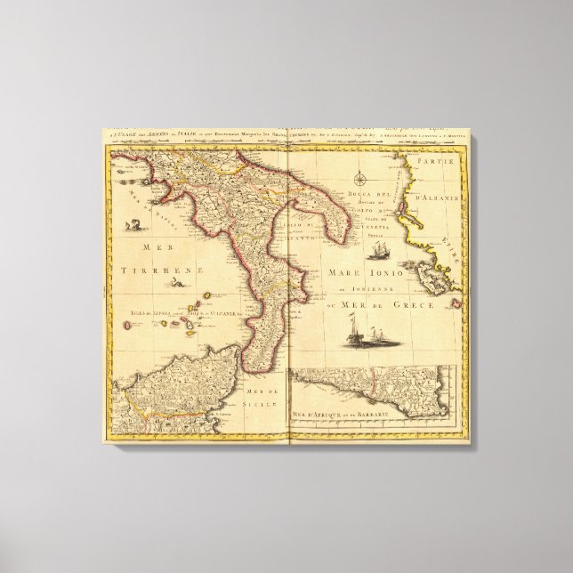 Siciliens Italien Canvastryck (Framsida)