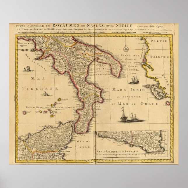 Siciliens Italien Poster (Framsidan)