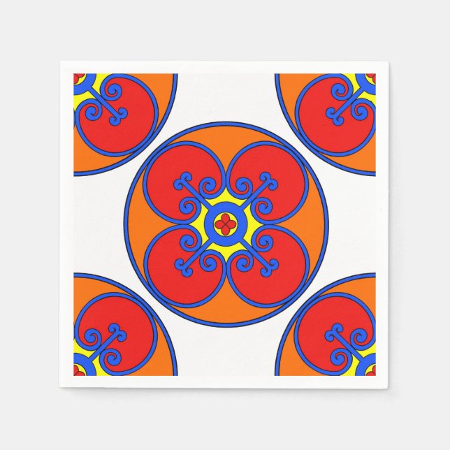 Siciliens Medelhavsdesign Pappersservett (Framsidan)