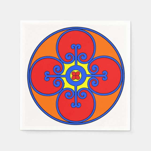 Siciliens Medelhavsdesign Pappersservett (Framsidan)