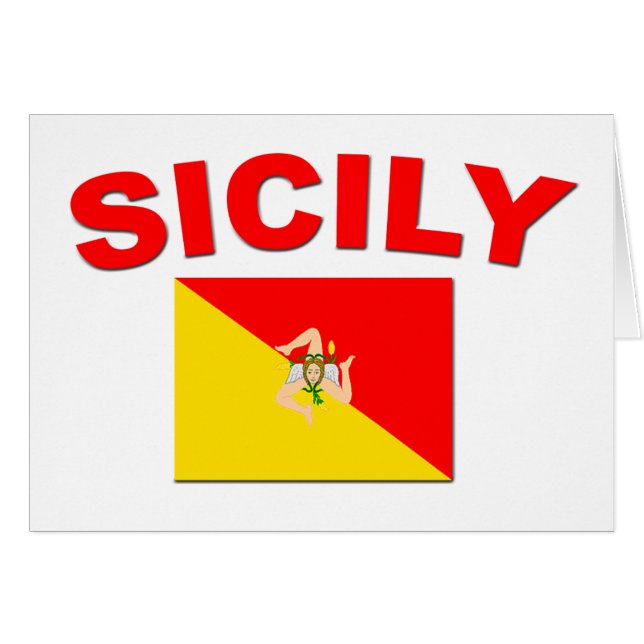 Sicily flagga - kort (Framsidan Horizontal)