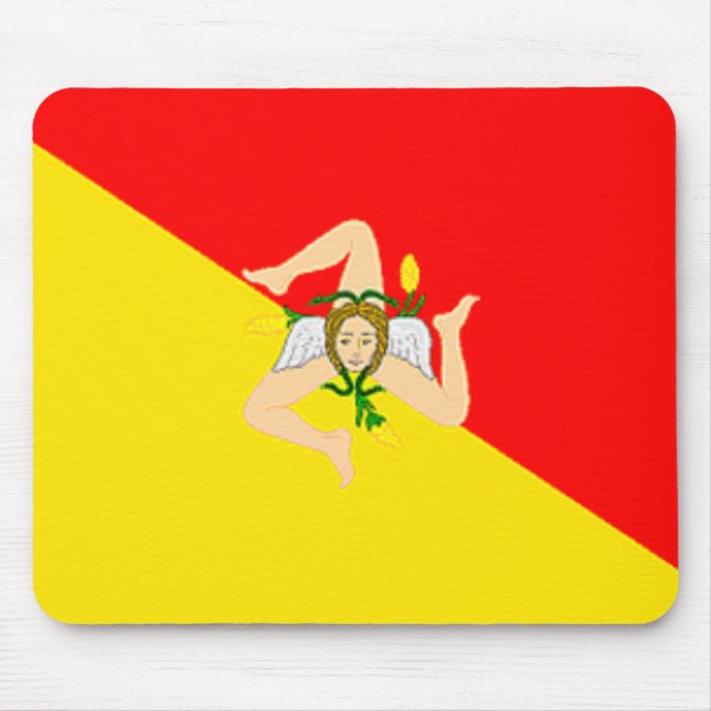 Sicily flagga Mousepad Musmatta (Framsidan)