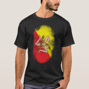 Sicily flaggasouvenir - bekymrad Sicilian design T Shirt
