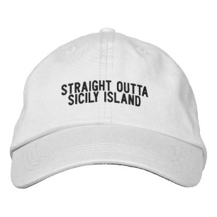 Sicily Island LOUISIANA Hatt Broderad Keps