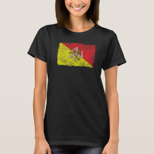 SICILY ITALIEN FLAGGA SICILIA PALERMO TRISKELION T SHIRT