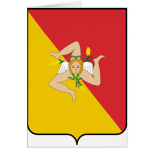 Sicily italien hälsningskort