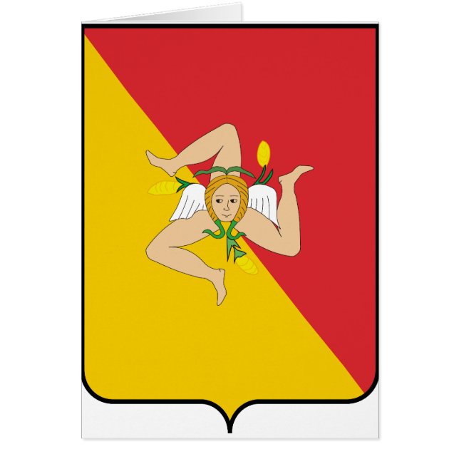 Sicily italien hälsningskort (Framsidan)