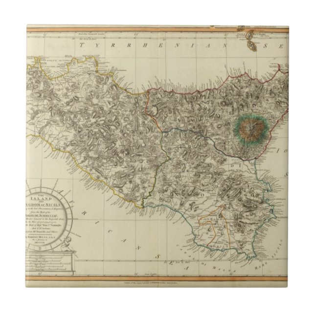 Sicily italien kakelplatta (Framsidan)