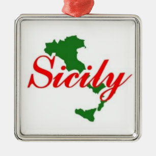 SICILY - ITALIENSKA ORNATIONEN FÖR ER TRÄD JULGRANSPRYDNAD METALL