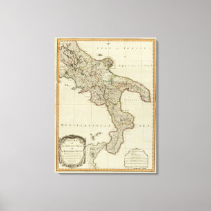 Sicily kungarike av Naples Canvastryck