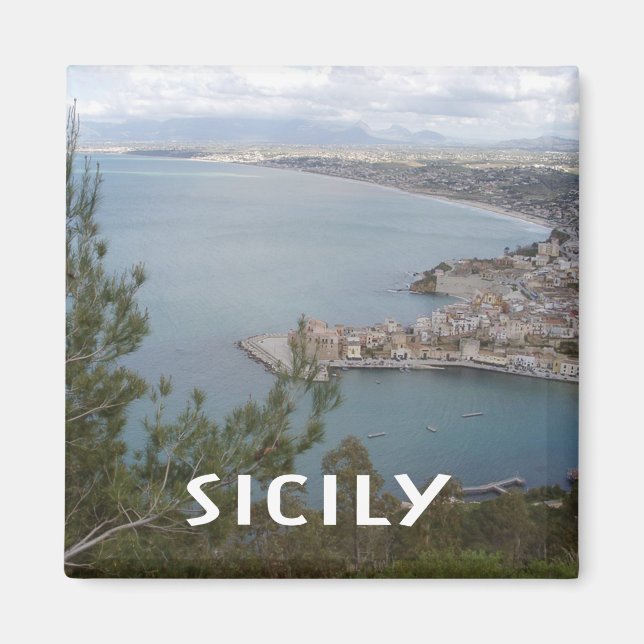 Sicily Kusten Photo Magnet (Framsidan)