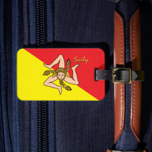 Sicily Luggage Tags, patriotic Sicilian Flagga Bagagebricka