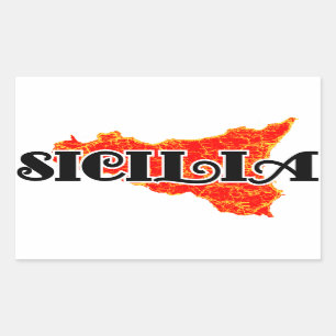 Sicily Rektangulärt Klistermärke