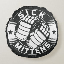 Sick Mittens Hockey Slang Throw Cushion