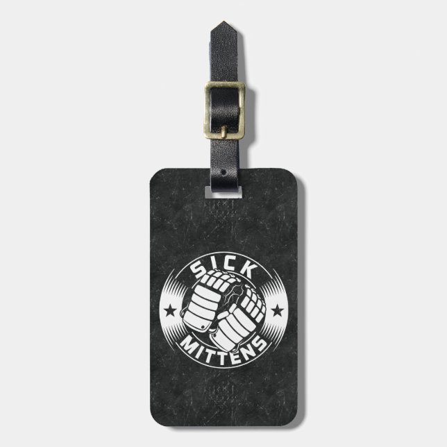 Sick Mittens Ice Hockey Slang Luggage Tag Bagagebricka (Vertikal Framsida)