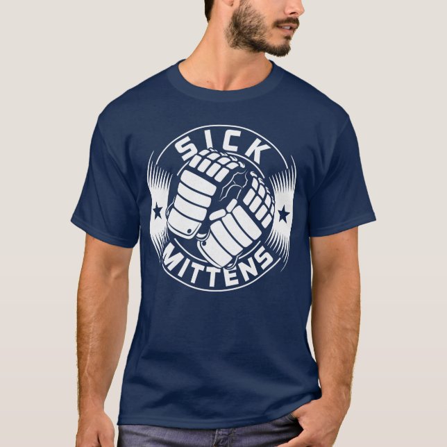Sick Mittens Ice Hockey Slang T-Shirt (Framsida)