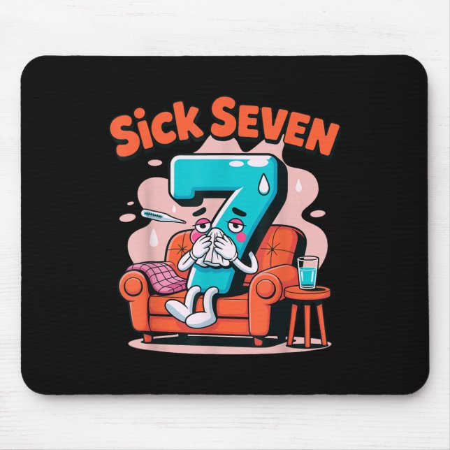 Sick Seven 67 Funny Wordplay Costume Math Joke Hum Musmatta (Framsidan)
