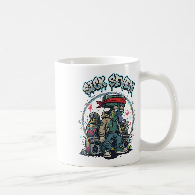 Sick Seven 67 Graffiti Meme Six Seven Fun Street U Kaffemugg (Höger)