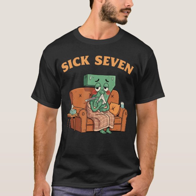 Sick Seven 67 Halloween Costume Fun Wordplay Desig T Shirt (Framsida)