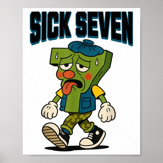 Sick Seven 67 Halloween-kostym för trendig populär Poster (Framsidan)