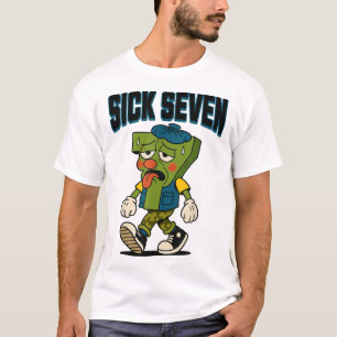 Sick Seven 67 Halloween-kostym för trendig populär T Shirt