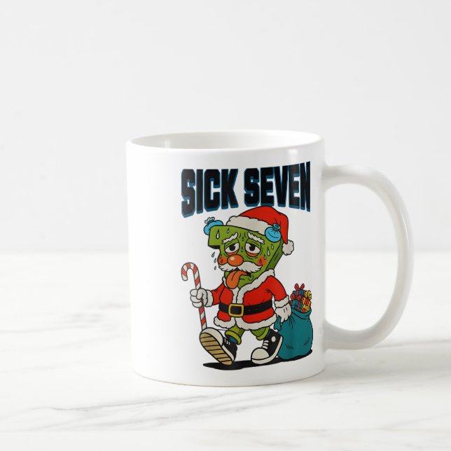 Sick Seven 67 Kostym Rolig jul Santa Män Ki Kaffemugg (Höger)