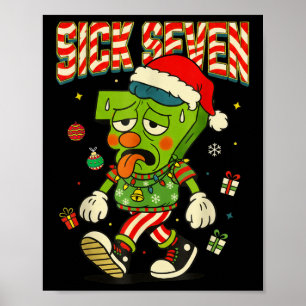 Sick Seven 67 Kostym Rolig jul Santa Män Ki Poster