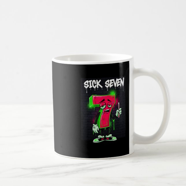 Sick Seven 67 Meme Halloween-kostym Roligt Retro H Kaffemugg (Höger)