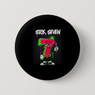 Sick Seven 67 Meme Halloween-kostym Roligt Retro H Knapp