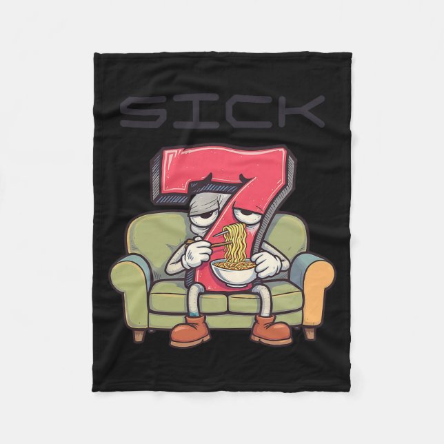 Sick Seven 67 Meme Sex Sju  Fleecefilt (Framsidan)