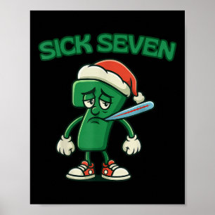 Sick Seven 67 Tecknad Jul Karaktär Kul För  Poster