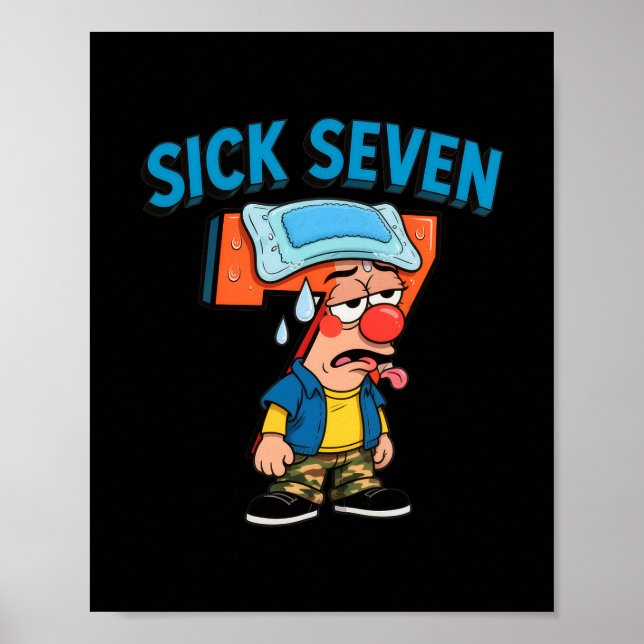 Sick Seven Funny Meme 67 Six Seven Halloween Costu Poster (Framsidan)