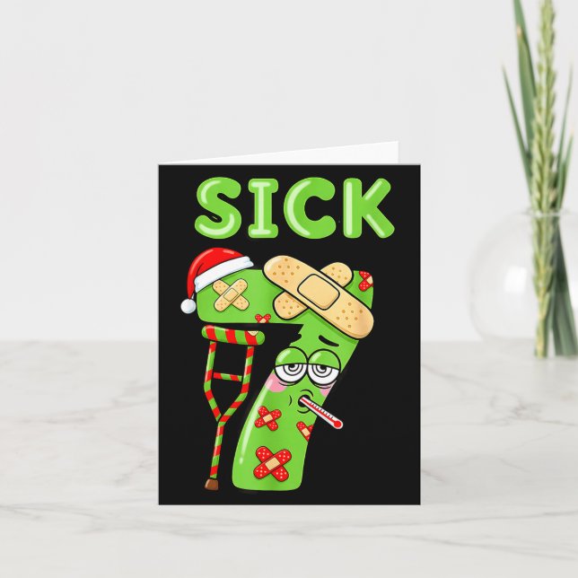 Sick Seven Meme 67 Number Santa Hat Christmas Men  Kort (Framsida)