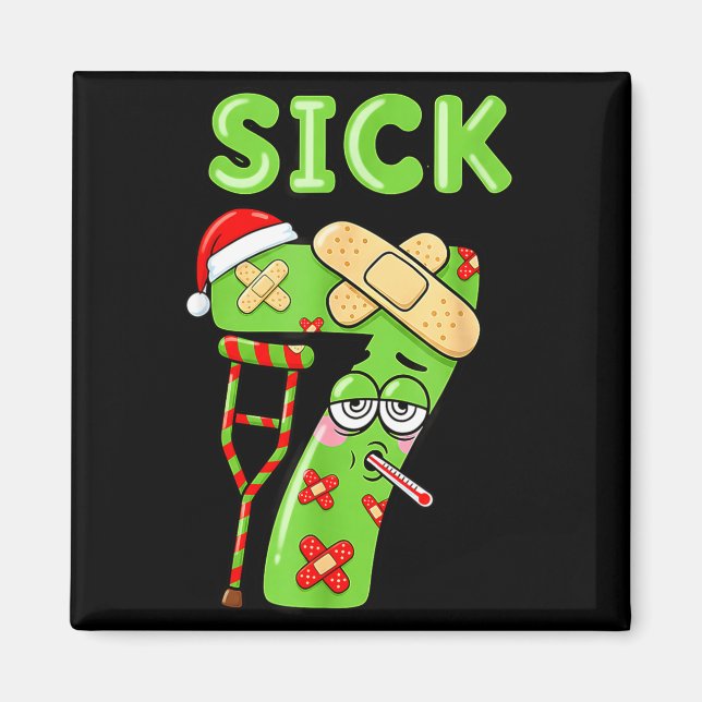 Sick Seven Meme 67 Number Santa Hat Christmas Men  Magnet (Framsidan)